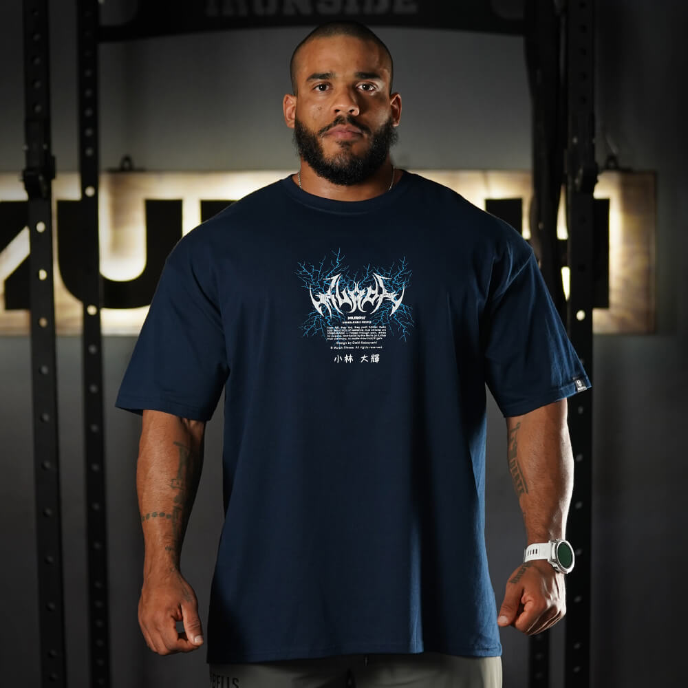 Polera Oversize Goku - Navy Blue