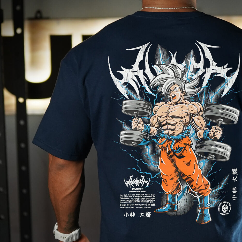 Polera Oversize Goku - Navy Blue