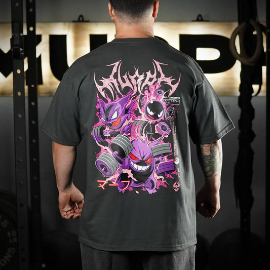 Polera Oversize Gymgar - Gris Charcoal