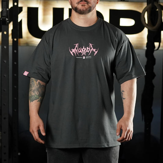 Polera Oversize Gymgar - Gris Charcoal