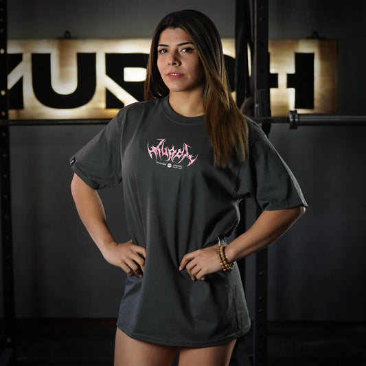 Polera Oversize Gymgar - Gris Charcoal