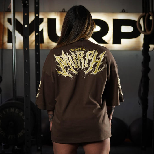 Polera Oversize ICON Sinister Logo - Chocolate
