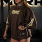 Polera Oversize ICON Sinister Logo - Chocolate