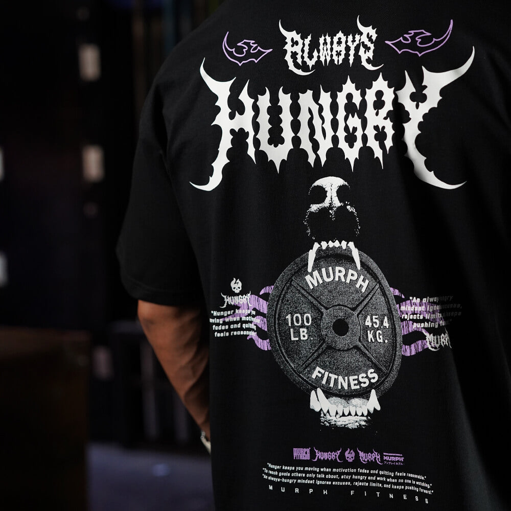 Polera Oversize Always Hungry - Negro
