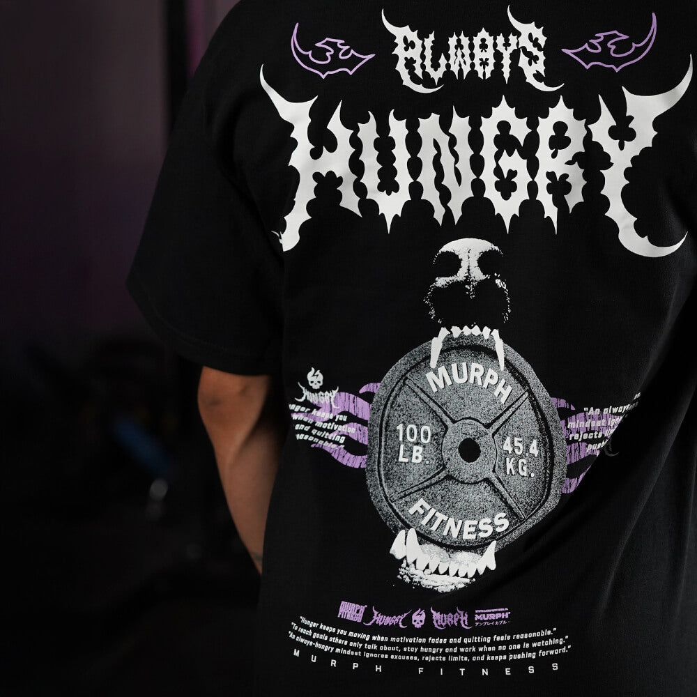 Polera Oversize Always Hungry - Negro
