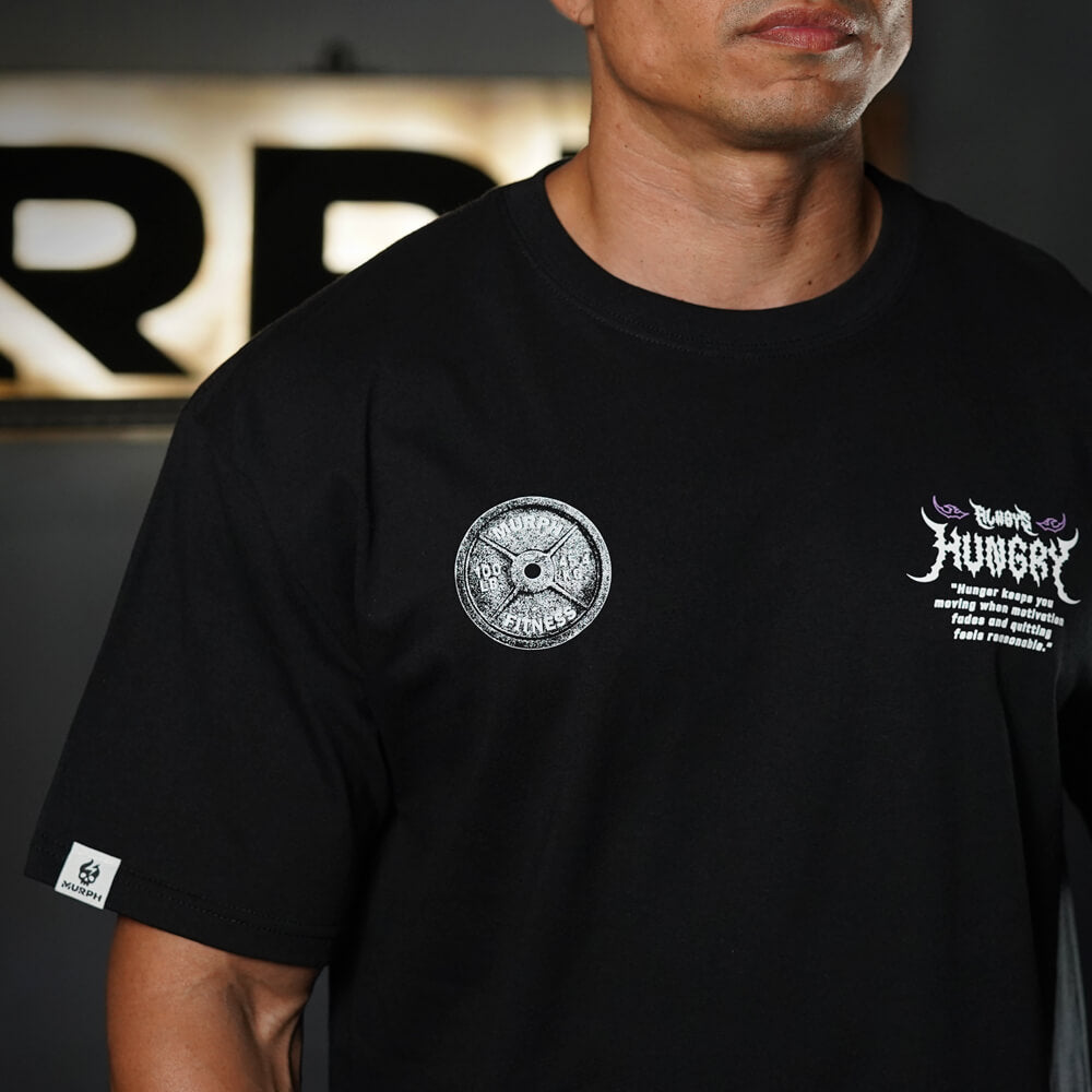 Polera Oversize Always Hungry - Negro