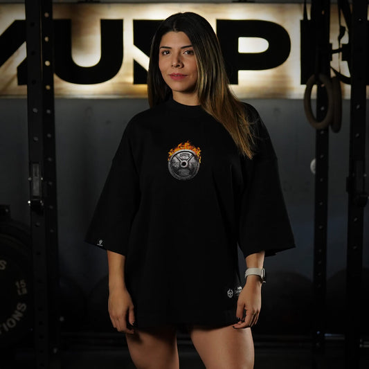 Polera Oversize ICON BORN IN FIRE - Negro