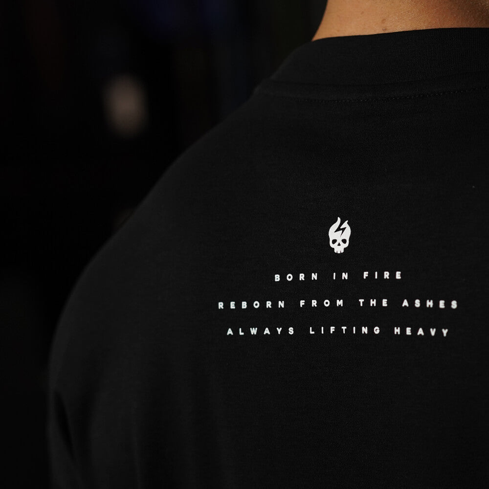 Polera Oversize ICON BORN IN FIRE - Negro