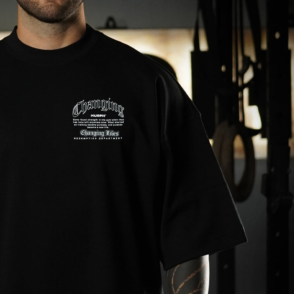 Polera Oversize ICON Premium CHANGING LIVES - Negro