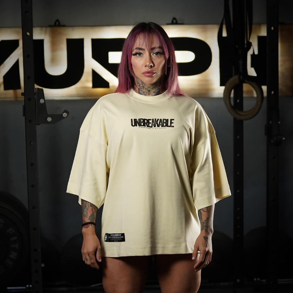 Polera Oversize ICON UNBREAKABLE - Sweet cream