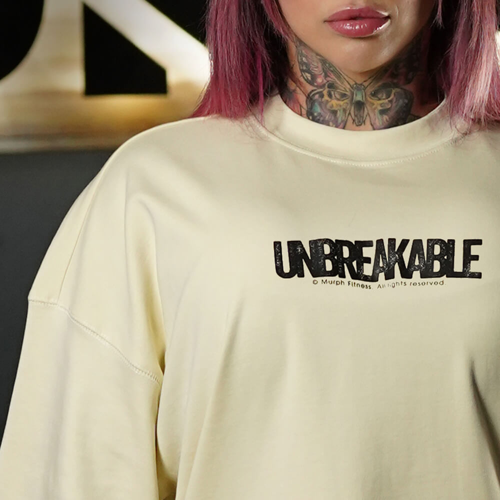 Polera Oversize ICON UNBREAKABLE - Sweet cream