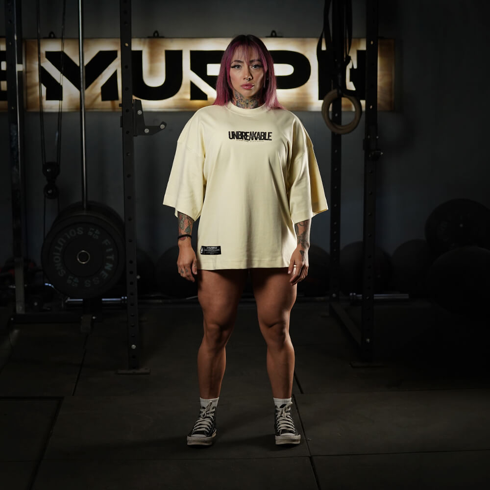 Polera Oversize ICON UNBREAKABLE - Sweet cream