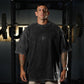 Polera Oversize Premium Circular Logo - Acid Black