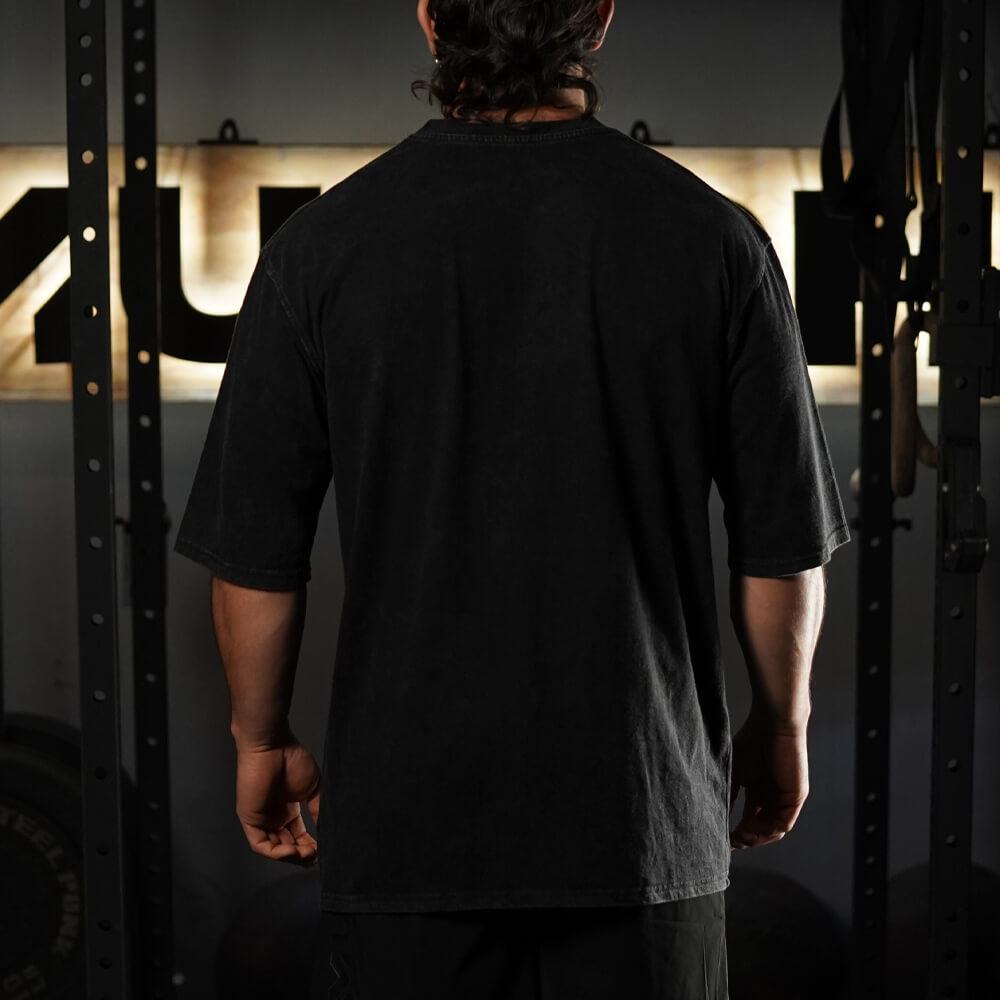 Polera Oversize Premium Embroidery Fucking Legend (Limited Edition) - Acid Black