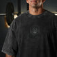 Polera Oversize Premium Circular Logo - Acid Black