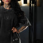 Polera Oversize Premium Circular Logo - Acid Black