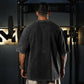 Polera Oversize Premium Circular Logo - Acid Black