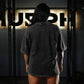 Polera Oversize Premium Circular Logo - Acid Black