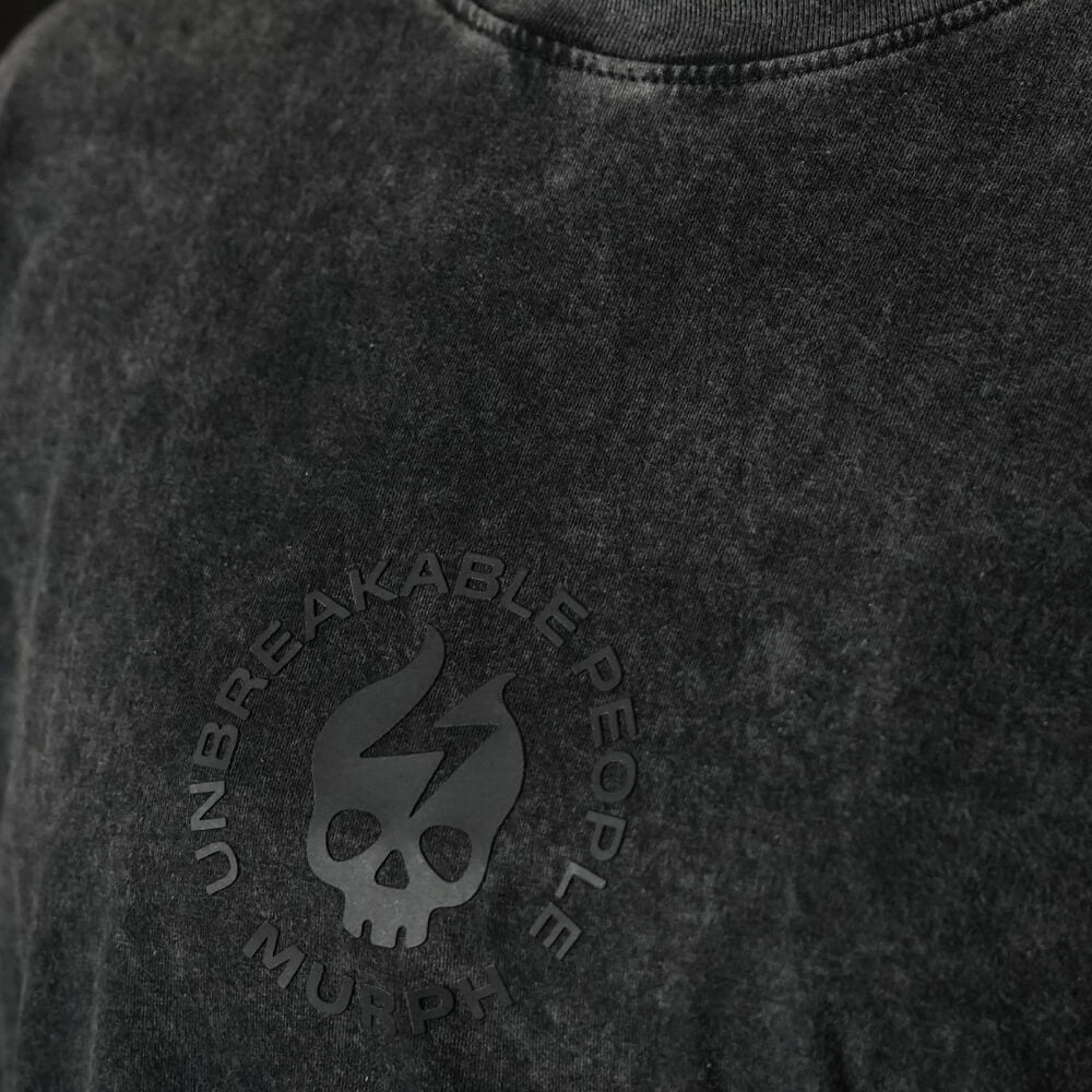 Polera Oversize Premium Circular Logo - Acid Black