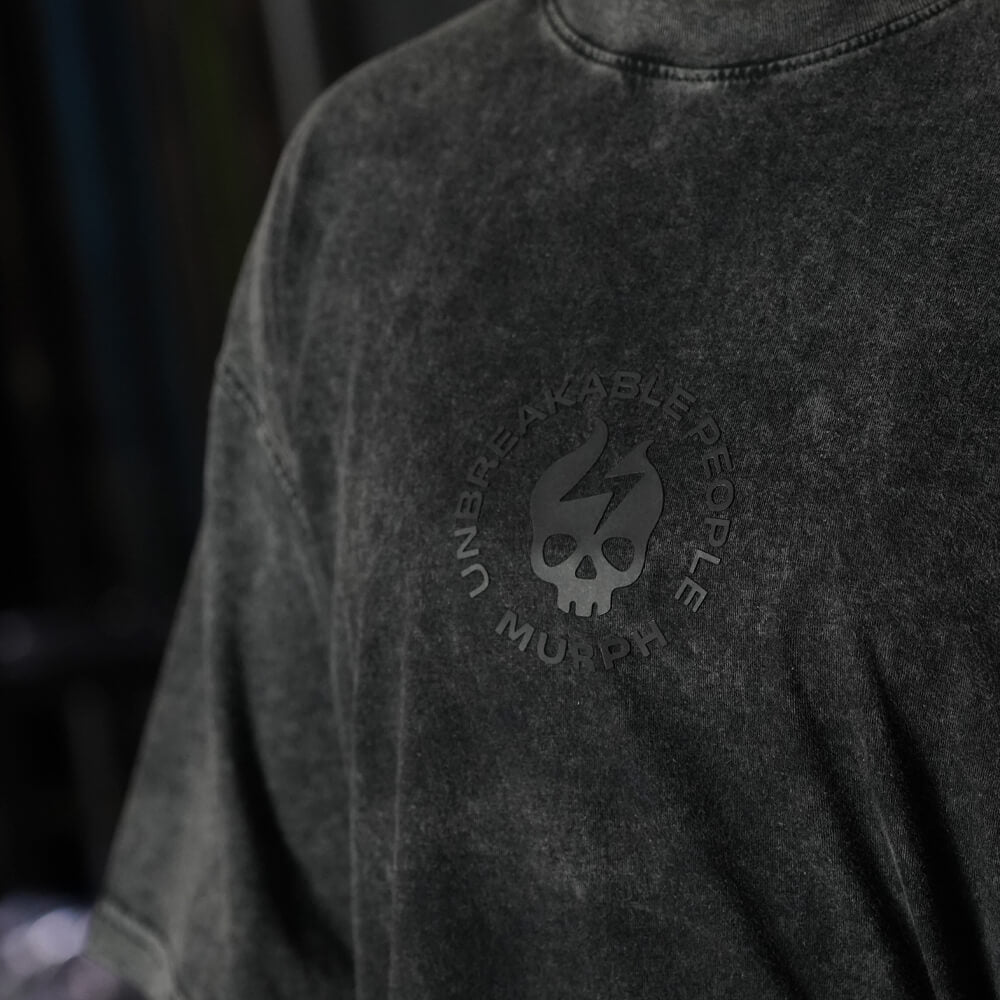 Polera Oversize Premium Circular Logo - Acid Black