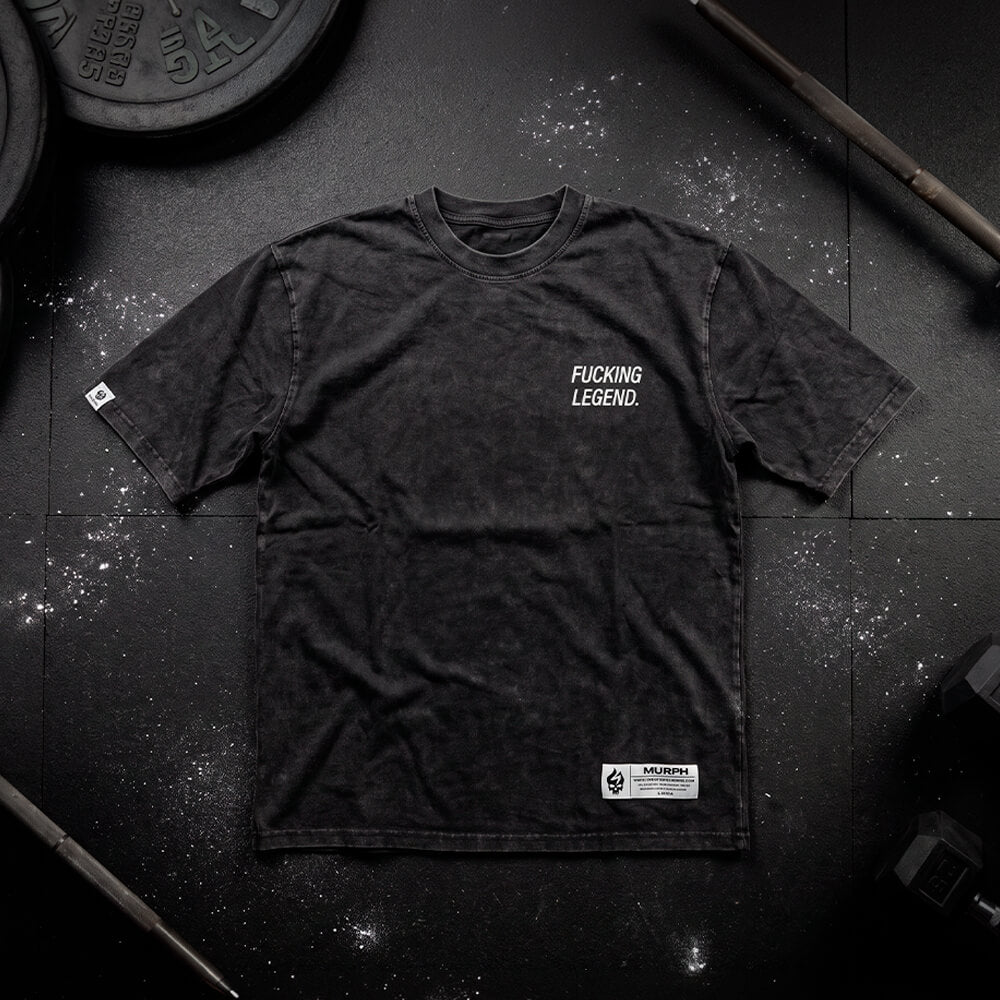 Polera Oversize Premium Embroidery Fucking Legend (Limited Edition) - Acid Black
