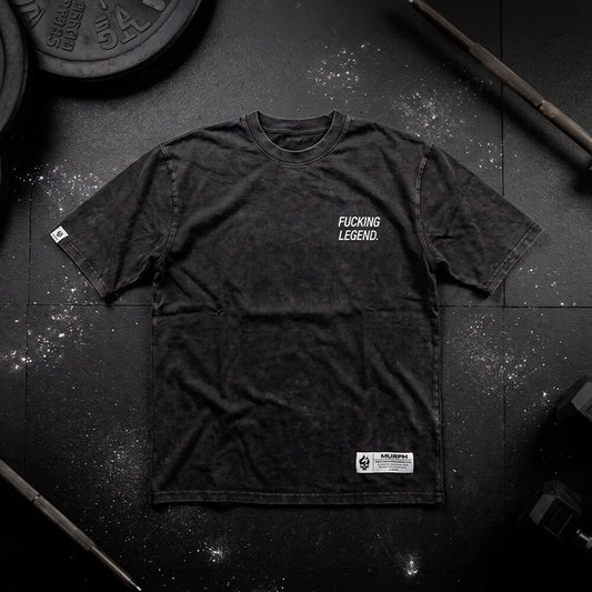 Polera Oversize Premium Embroidery Fucking Legend (Limited Edition) - Acid Black