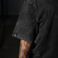 Polera Oversize Premium Circular Logo - Acid Black