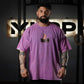 Polera Oversize Premium Heavy Lifting Change Lives- Acid Purple