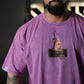 Polera Oversize Premium Heavy Lifting Change Lives- Acid Purple