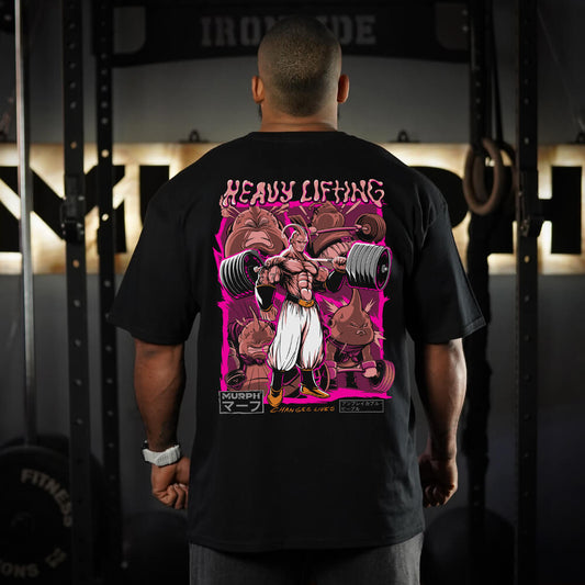 Polera Oversize Heavy Lifting Change Lives - Negro