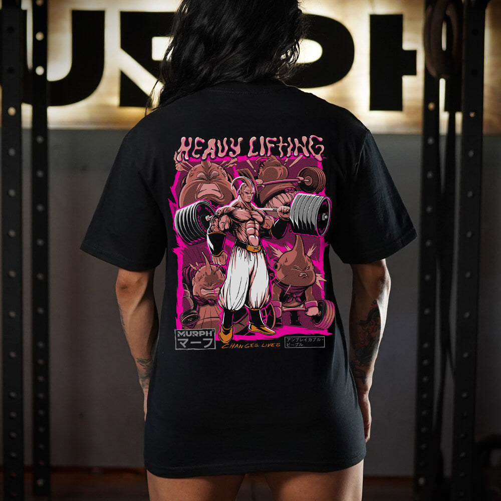 Polera Oversize Heavy Lifting Change Lives - Negro