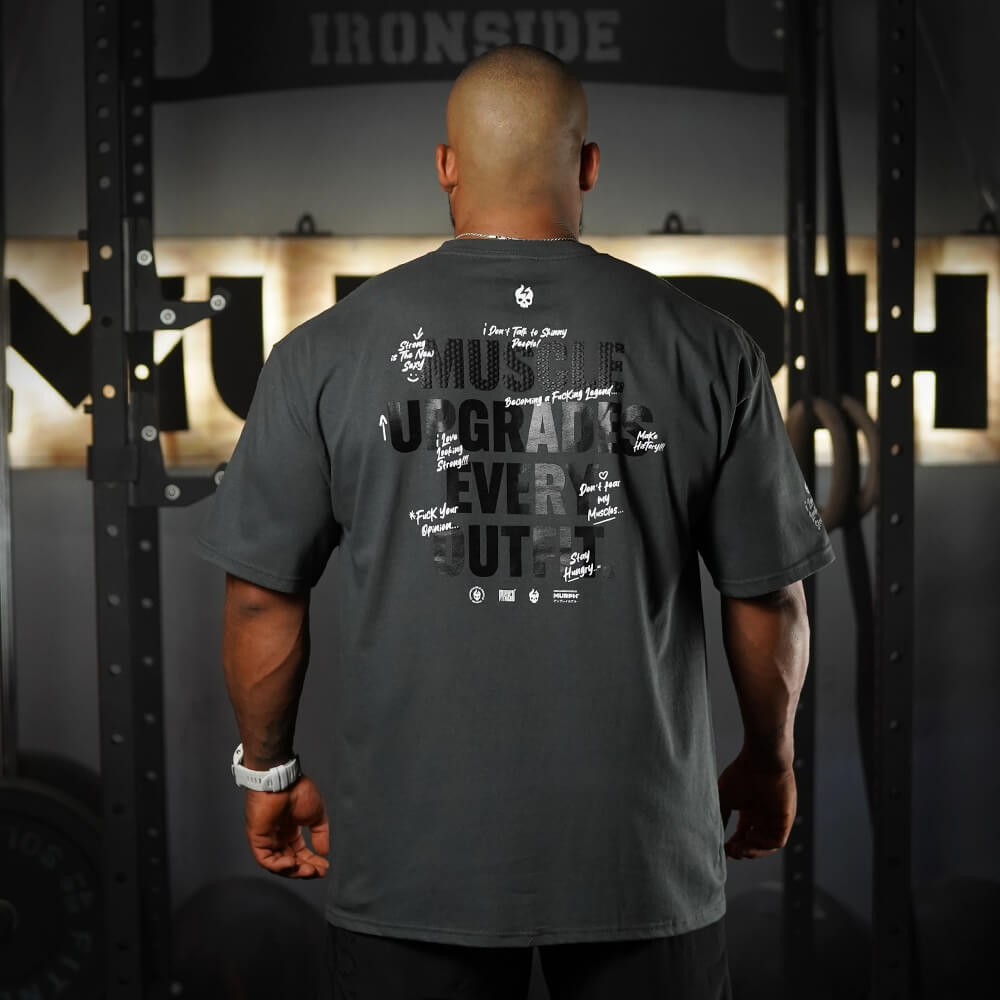 Polera Oversize MUSCLE UPGRADE EVERY OUTFIT - Gris Charcoal