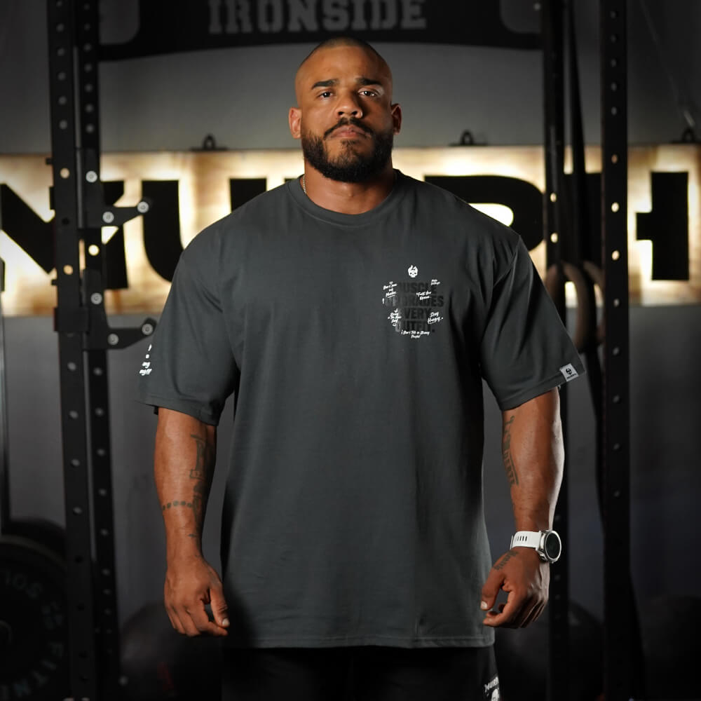 Polera Oversize MUSCLE UPGRADE EVERY OUTFIT - Gris Charcoal