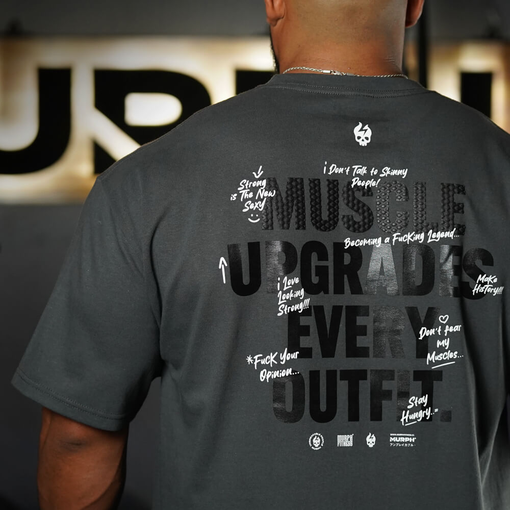 Polera Oversize MUSCLE UPGRADE EVERY OUTFIT - Gris Charcoal