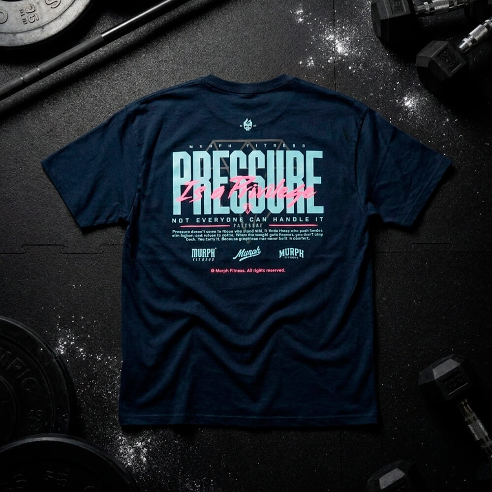 Polera Oversize PRESSURE IS A PRIVILEGE - Navy Blue