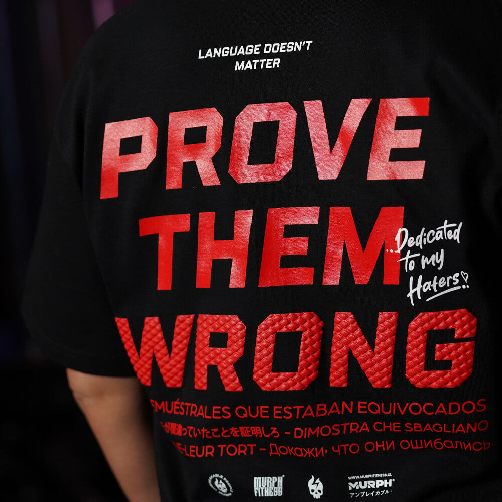Polera Oversize PROVE THEM WRONG - Negro