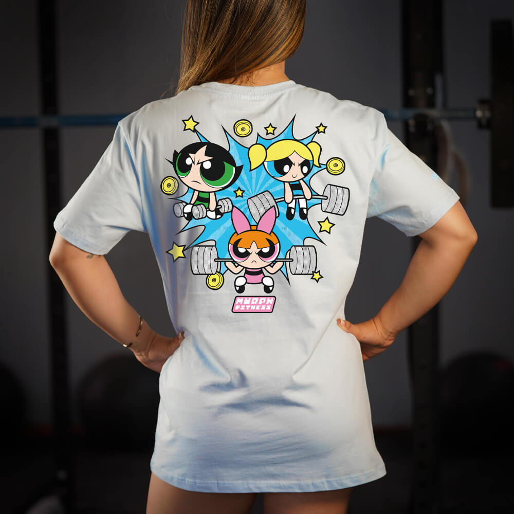 Polera Oversize Powerful Girls - Sky Blue