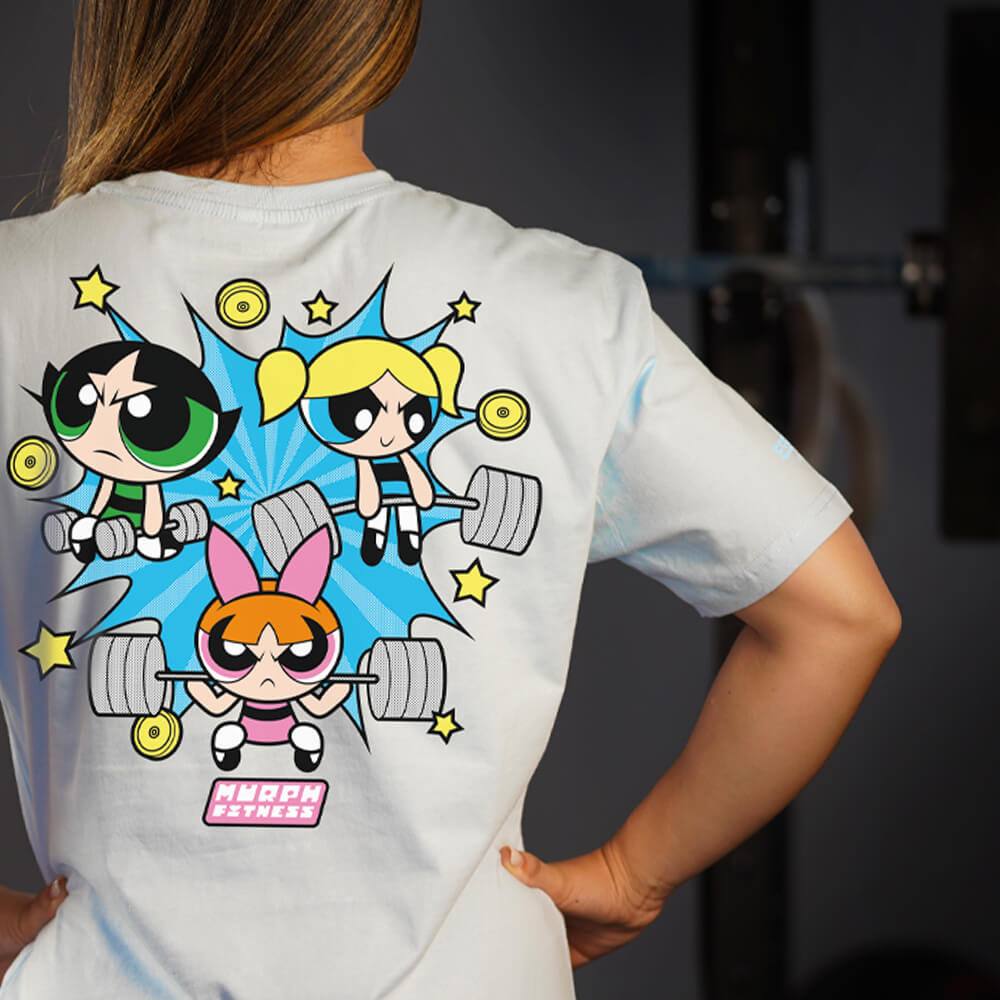 Polera Oversize Powerful Girls - Sky Blue