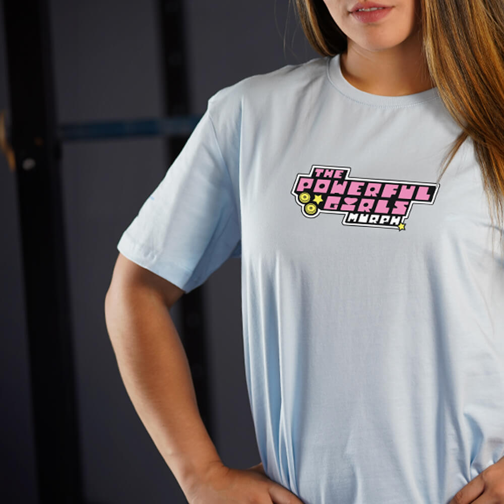 Polera Oversize Powerful Girls - Sky Blue