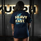 Polera Oversize LIFT HEAVY & RUN FAST - Navy Blue