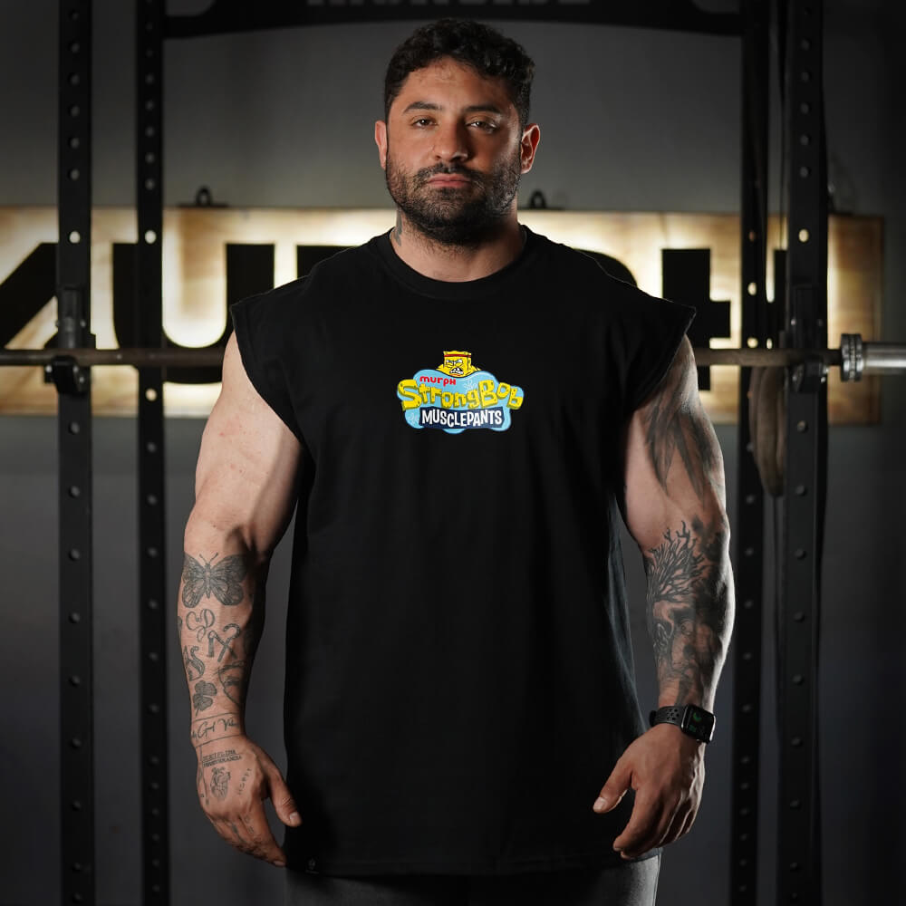 Polera Oversize Sleeveless Stronger Bob - Negro