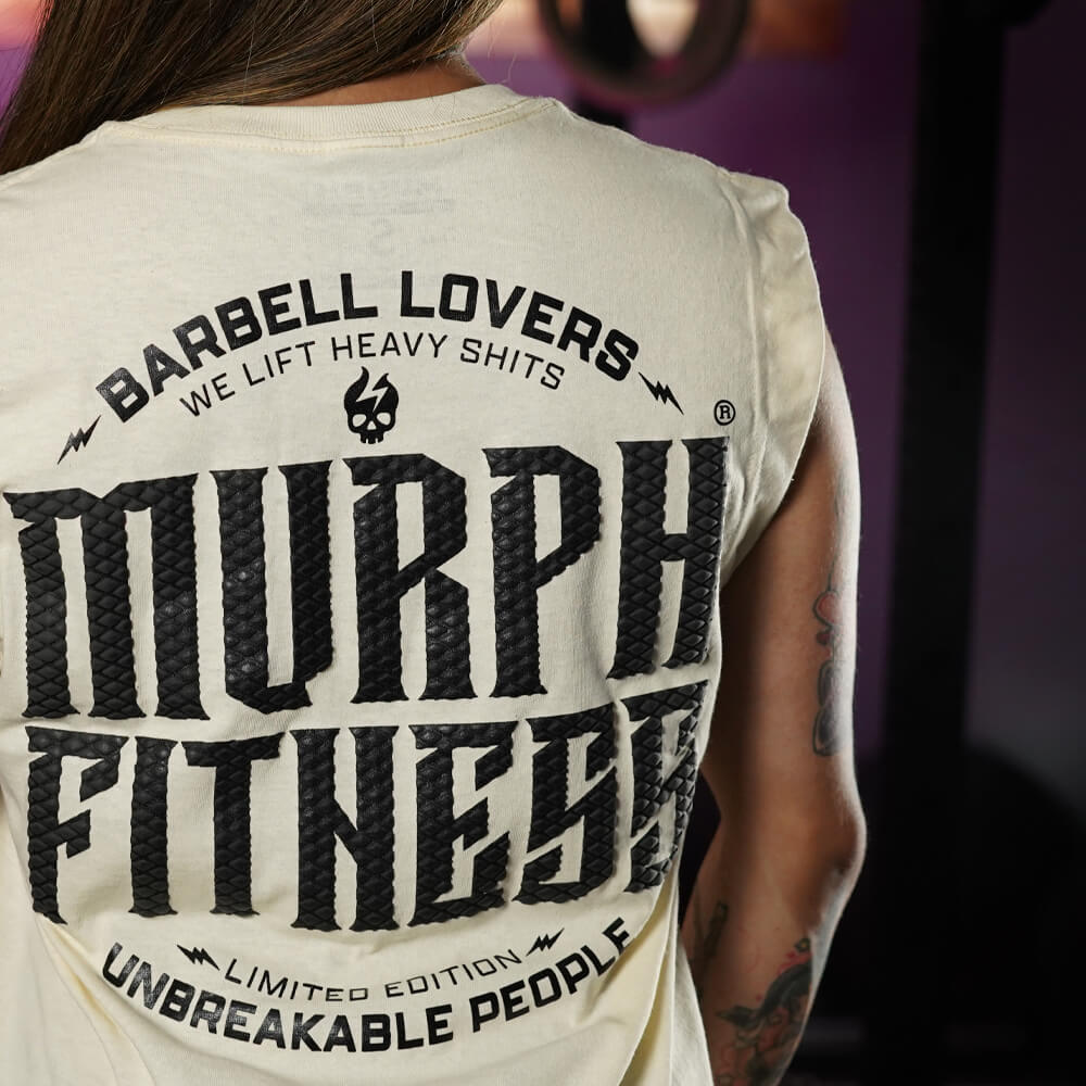Polera Oversize Sleeveless Barbell Texture - Sweet Cream