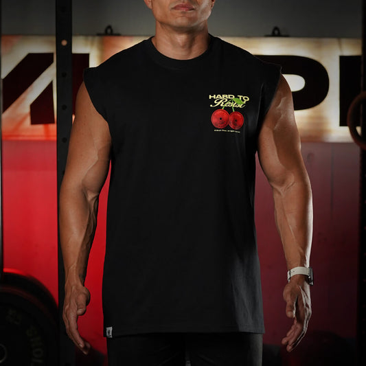 Polera Oversize Sleeveless HARD TO RESIST - Negro