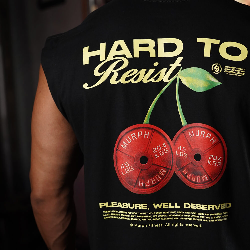 Polera Oversize Sleeveless HARD TO RESIST - Negro