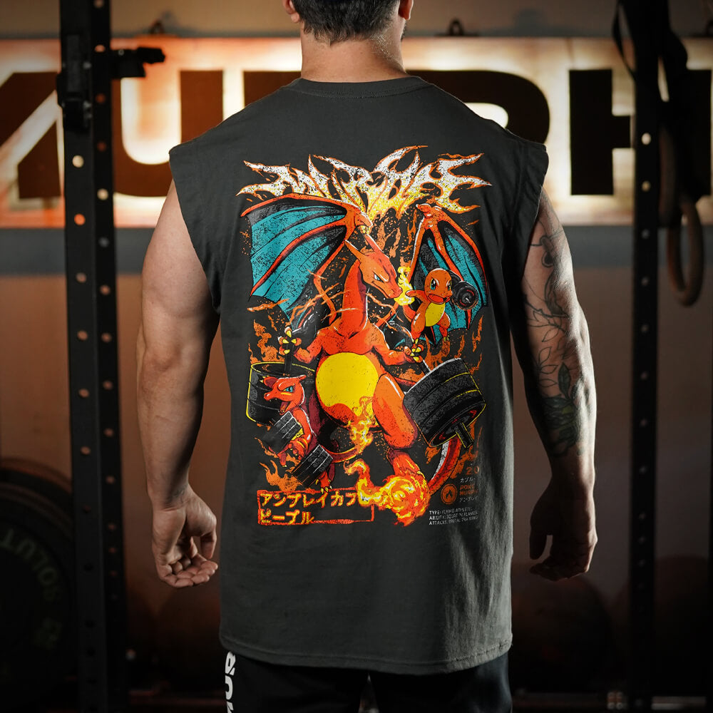 Polera Oversize Sleeveless ChariHard 2.0 - Gris Charcoal
