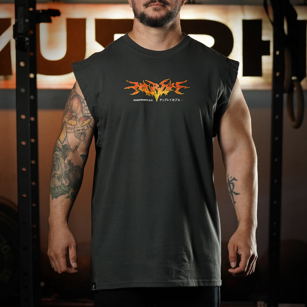 Polera Oversize Sleeveless ChariHard 2.0 - Gris Charcoal