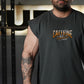 Polera Oversize Sleeveless Caffeine & Barbells - Gris Charcoal