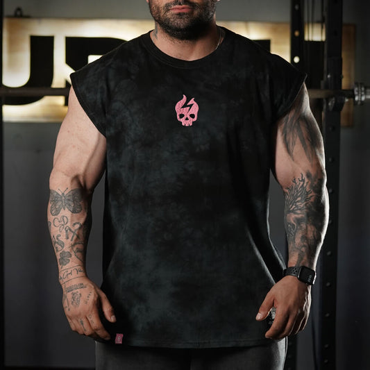 Polera Oversize Sleeveless Lifting Dept - Black Storm