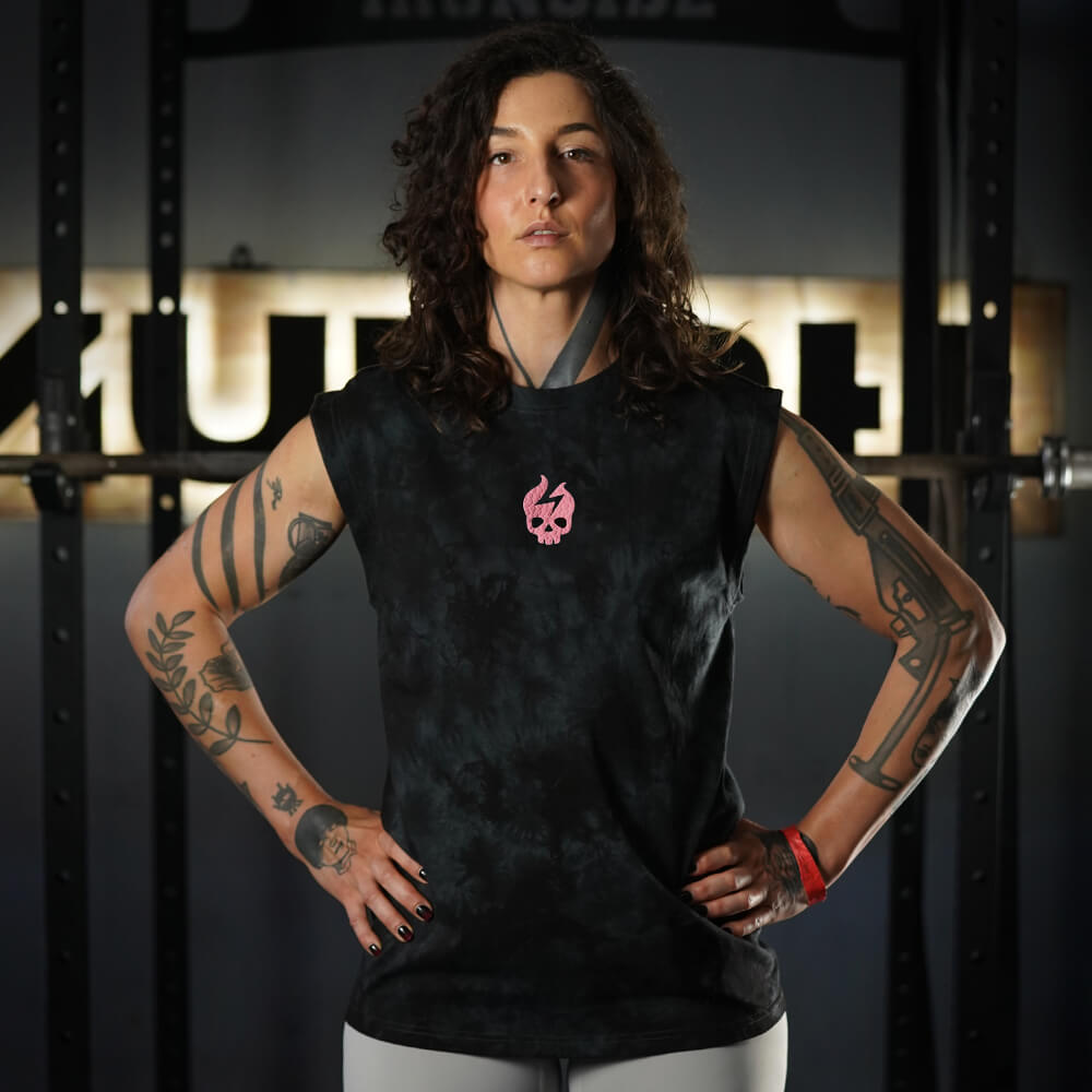 Polera Oversize Sleeveless Lifting Dept - Black Storm