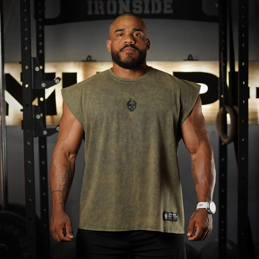 Polera Oversize Sleeveless Premium - Acid Gold